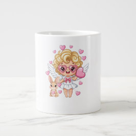 Cupid and Bunny Dance Jumbo-Tasse