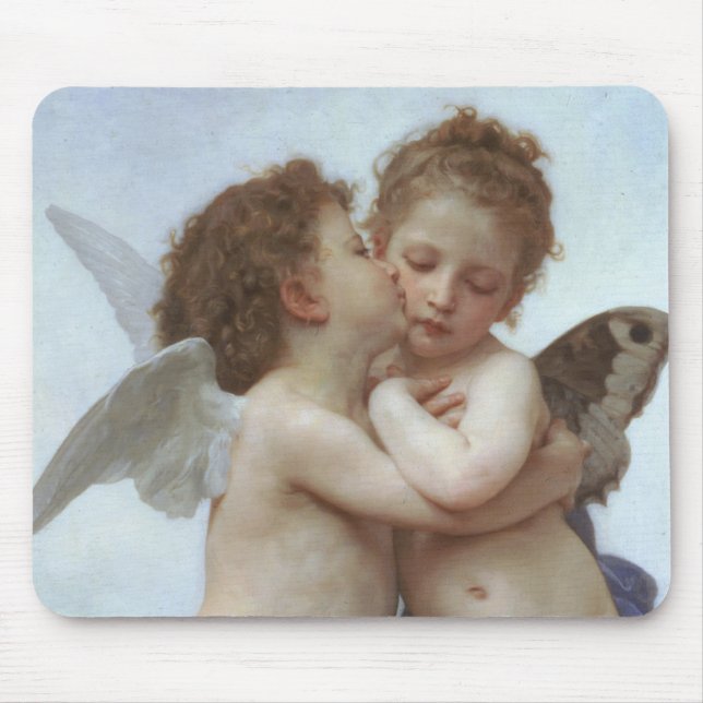 Cupid and Psyche as children - William Bouguereau Mousepad (Vorne)