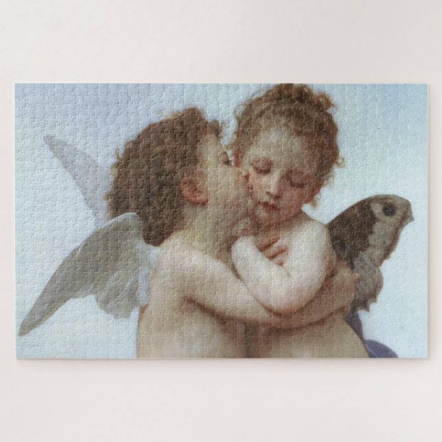 Cupid and Psyche as children - William Bouguereau Puzzle (Horizontal)