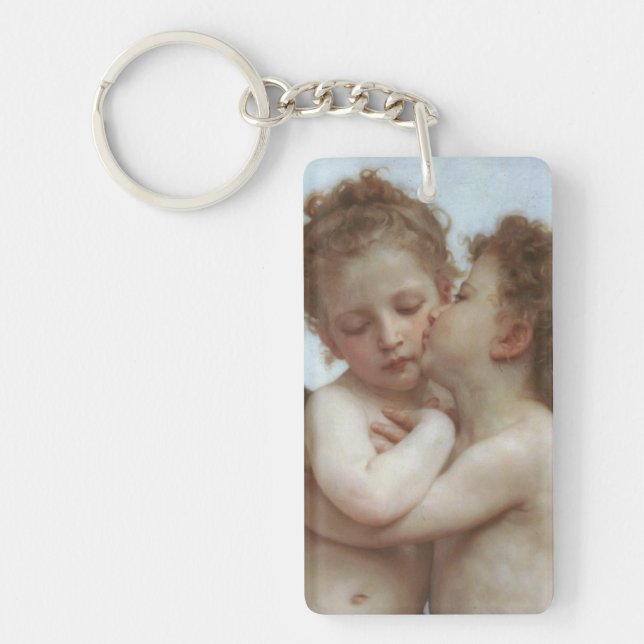 Cupid and Psyche as children - William Bouguereau Schlüsselanhänger (Vorderseite)