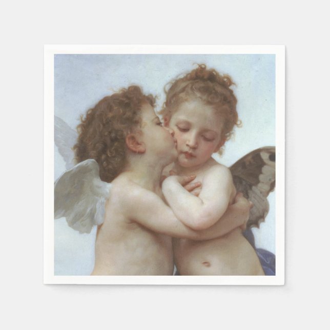 Cupid and Psyche as children - William Bouguereau Serviette (Vorderseite)