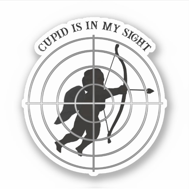Cupid Anti Valentine's Day  Aufkleber (Vorderseite)