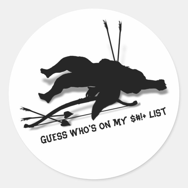 Cupid Anti Valentine's Day  Runder Aufkleber (Vorderseite)