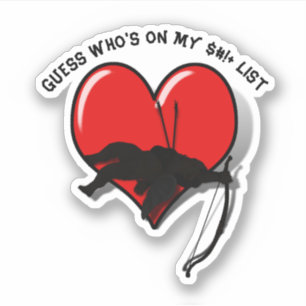 Cupid Anti Valentinstag  Aufkleber