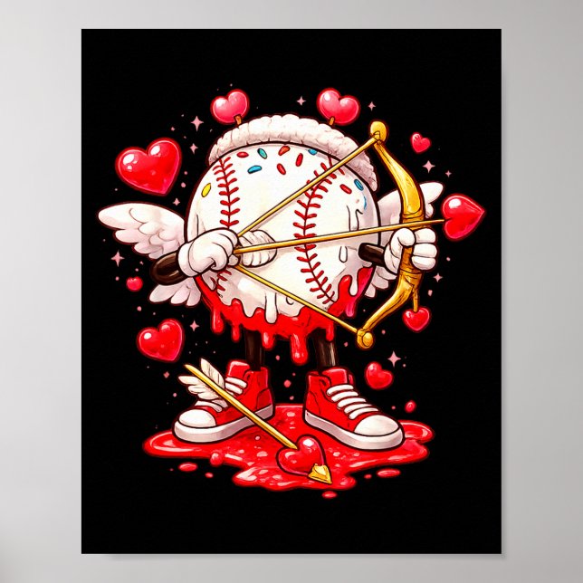 Cupid Baseball Drip Eiscreme Bekleidung Jugend Jun Poster (Vorne)