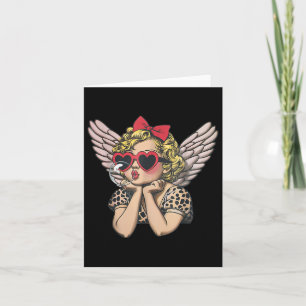 Cupid Blasebalge Herzschlucken Leopard Valenti Karte