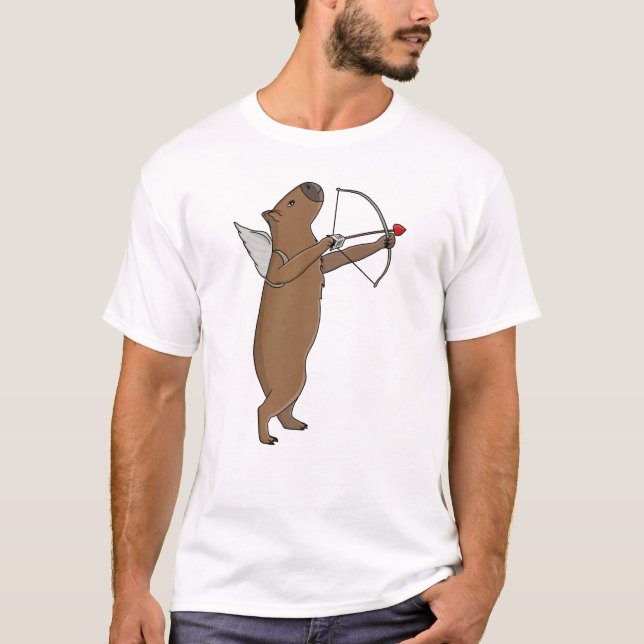 Cupid Capybara T-Shirt (Vorderseite)