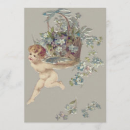 Cupid Cherub Angel Vergessen-Me-Nicht Einladung
