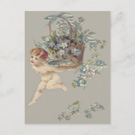 Cupid Cherub Angel Vergessen-Me-Nicht Postkarte