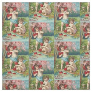 Cupid Cherub Harvesting Heart Tree Stoff
