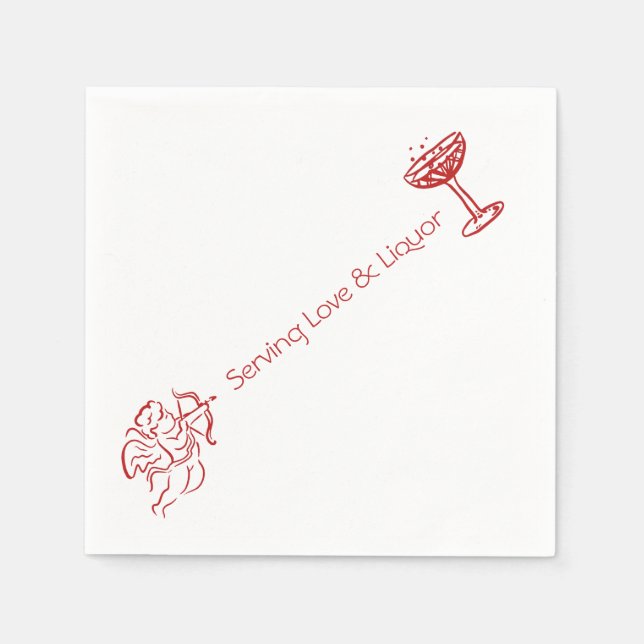 Cupid Cocktail Napkins Serviette (Vorderseite)