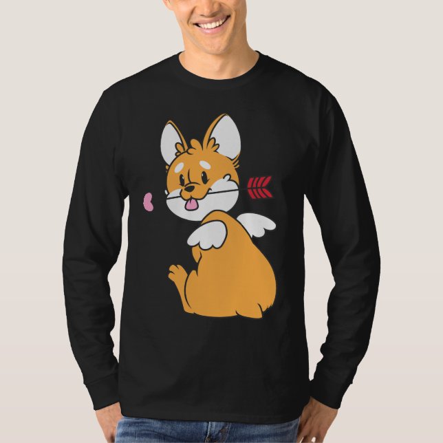 Cupid Corgi T-Shirt (Vorderseite)