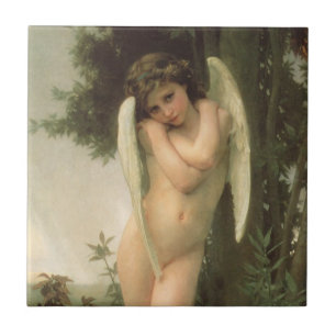 Cupid (Cupido) Engelporträt von Bouguereau Fliese
