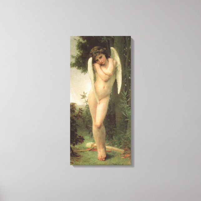 Cupid (Cupidon) Angel Portrait von Bouguereau Leinwanddruck (Vorderseite)