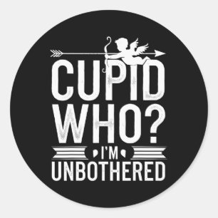 Cupid, der mich nicht stört Anti-Valentinstag Runder Aufkleber