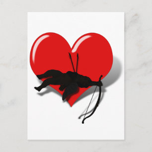 Cupid Down auf sein Glück Postkarte