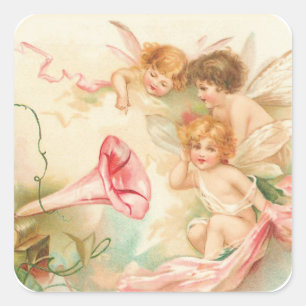 Cupid Engel´s I Quadrat Aufkleber