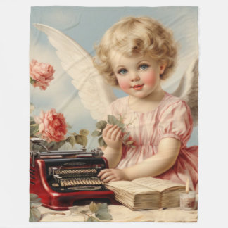 Cupid Engel schreibt einen Liebesbrief Fleecedecke
