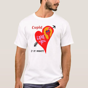 Cupid Get it Right Red Heart Blonde Girl Arrow T-Shirt