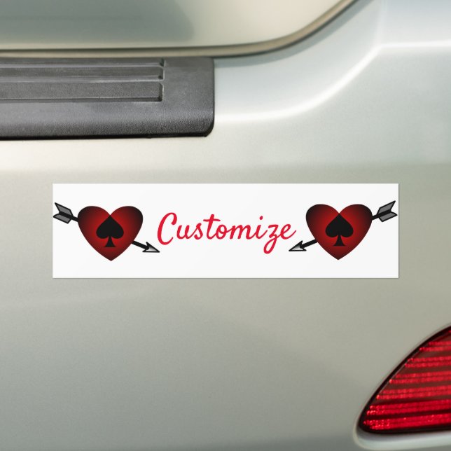 Cupid Heart Black Spade Thunder_Cove Autoaufkleber (Auf Auto)