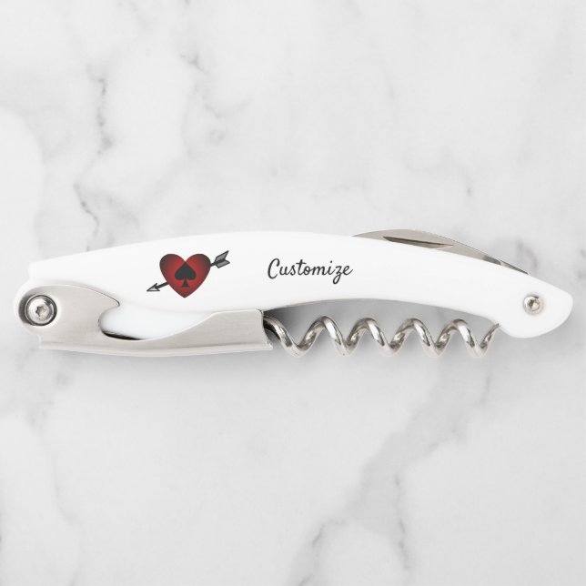 Cupid Heart Black Spade Thunder_Cove Kellnermesser (Vorderseite)