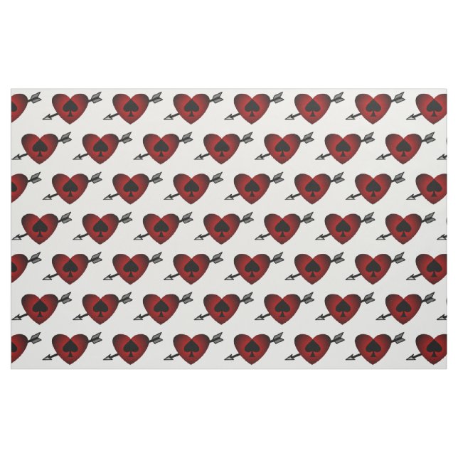Cupid Heart Black Spade Thunder_Cove Stoff (Fat Quarter (45,7 x 55,9 cm))