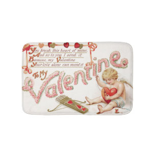 Cupid Heart Bow Arrow Mend Badematte