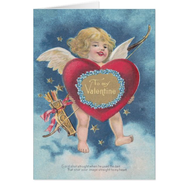 Cupid Heart Bow Arrow Stars Wolken Himmel (Vorne)