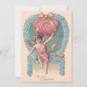 Cupid Herz Bogen Pfeil Vergissmeinnicht Einladung