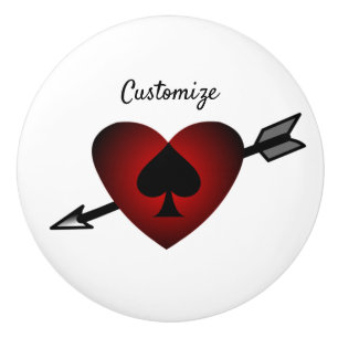 Cupid Herz Schwarze Schaufel Thunder_Cove Keramikknauf