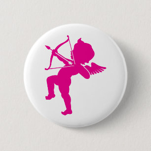 Cupid - Hot Pink Cupid's Bow and Arrow of Liebe Button