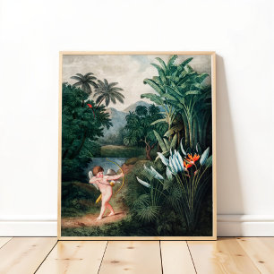 Cupid Inspirierend Pflanze mit Liebe Poster