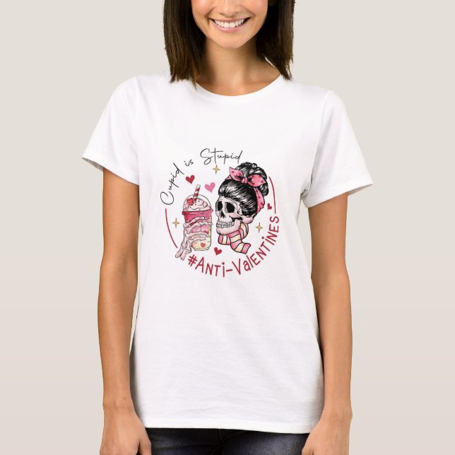 Cupid Is Stupid T-Shirt – Anti-Valentine’s Day Fun (Vorderseite)