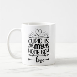 Cupid ist mein Zuhause Boy Romantic Trendy Valenti Kaffeetasse
