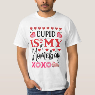 Cupid ist mein Zuhause Boy Romantische Trendfarben T-Shirt
