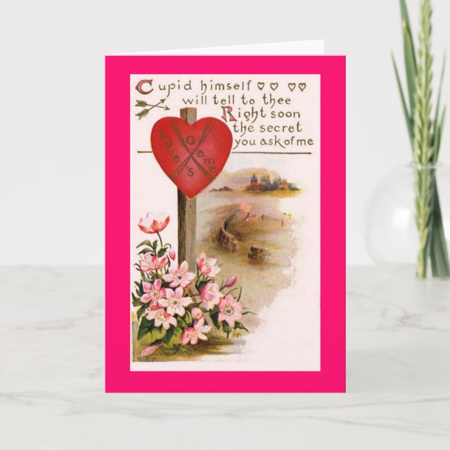 Cupid kennt die Geheimkarte Feiertagskarte (Vorderseite)