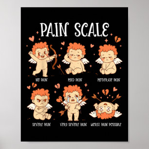 Cupid-Krankenschwester-Schmerzskala Valentinstag T Poster