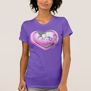 Cupid Liebe Rosa Blumenkohl Lila T - Shirt