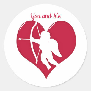 Cupid Liebe Valentinstag Runder Aufkleber