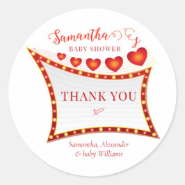 Cupid Little Secret Valentine Baby Shower Welcome Runder Aufkleber