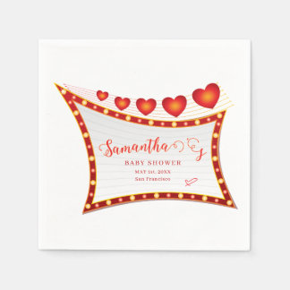 Cupid Little Secret Valentine Baby Shower Welcome Serviette