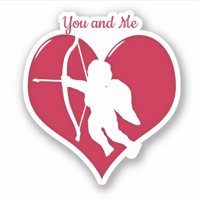 Cupid Love Valentine's Day  Aufkleber (Vorderseite)