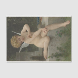 Cupid mit Schmetterling (von Bouguereau) Seidenpapier