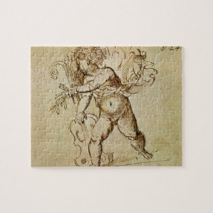 Cupid mit Violine von Domenico Campagnola Puzzle