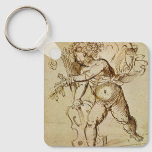 Cupid mit Violine von Domenico Campagnola Schlüsselanhänger