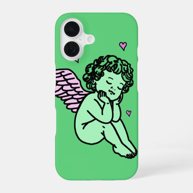 Cupid Muster iPhone 16 Hülle (Rückseite)