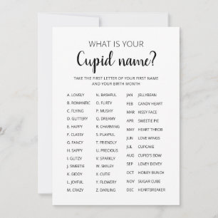 Cupid Name Game Valentine's Day Party Einladung