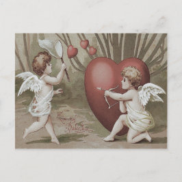 Cupid Net Heart Bow Arrow Postkarte
