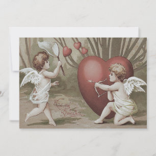 Cupid-Netz Herz Bogen Pfeil Hochzeits-Einladung Einladung