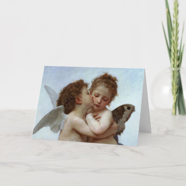 Cupid & Psyche als Kinder Valentine Feiertagskarte (Vorderseite)